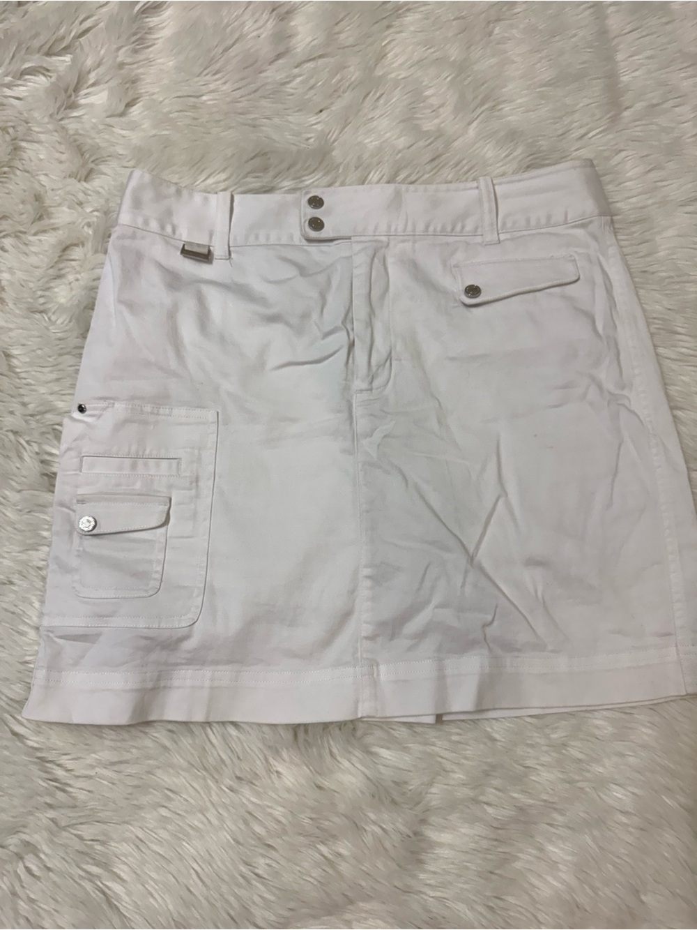 Ralph Lauren Core Golf Skort Womens M White Pleated Pickleball Skirt Shorts Sz 6